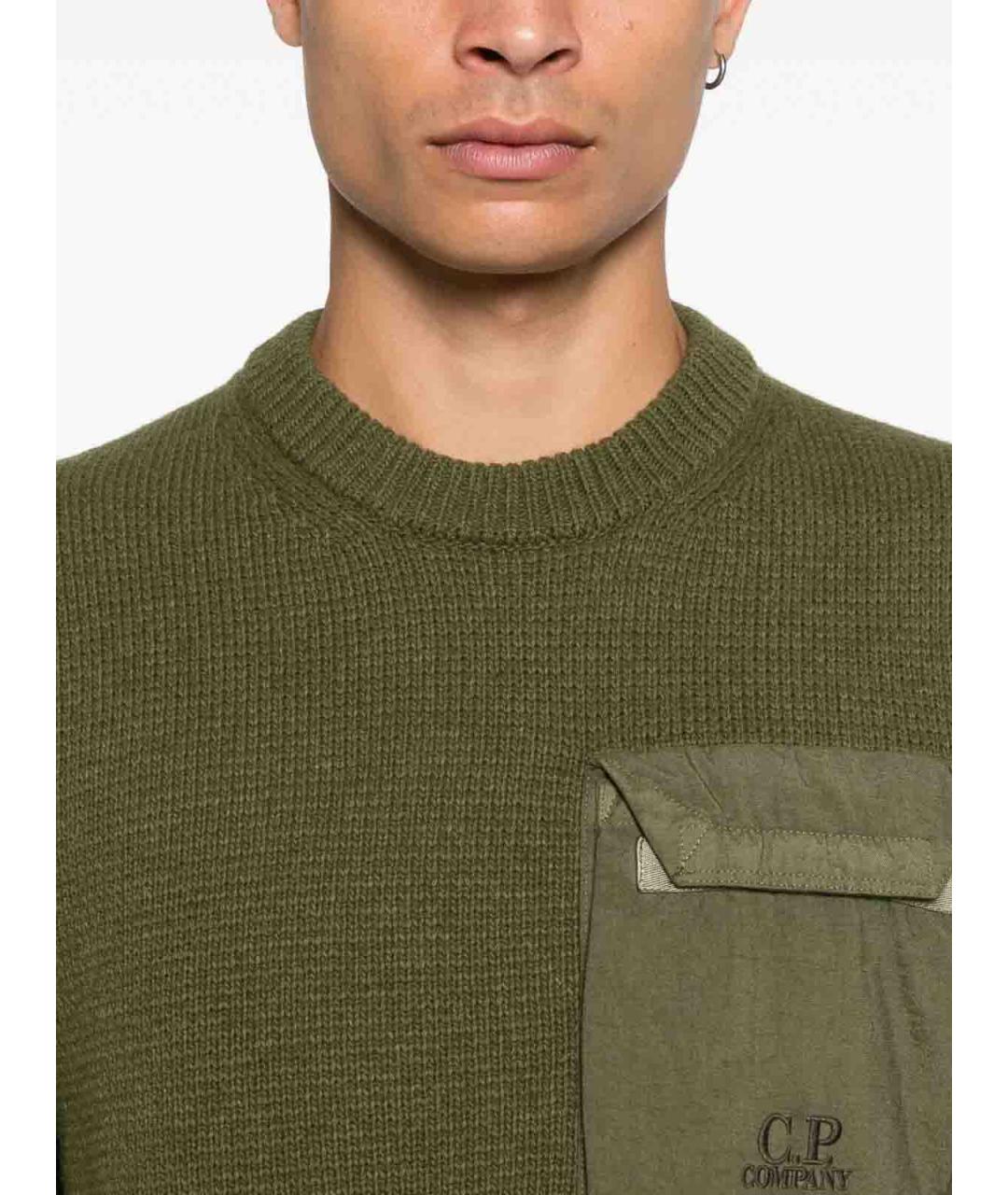 CP COMPANY Зеленый шерстяной джемпер / свитер, фото 5