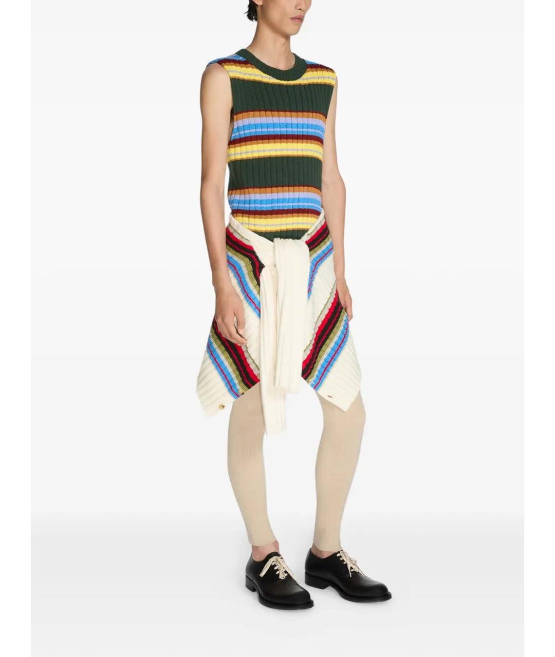 DRIES VAN NOTEN Зеленая хлопковая жилетка, фото 3