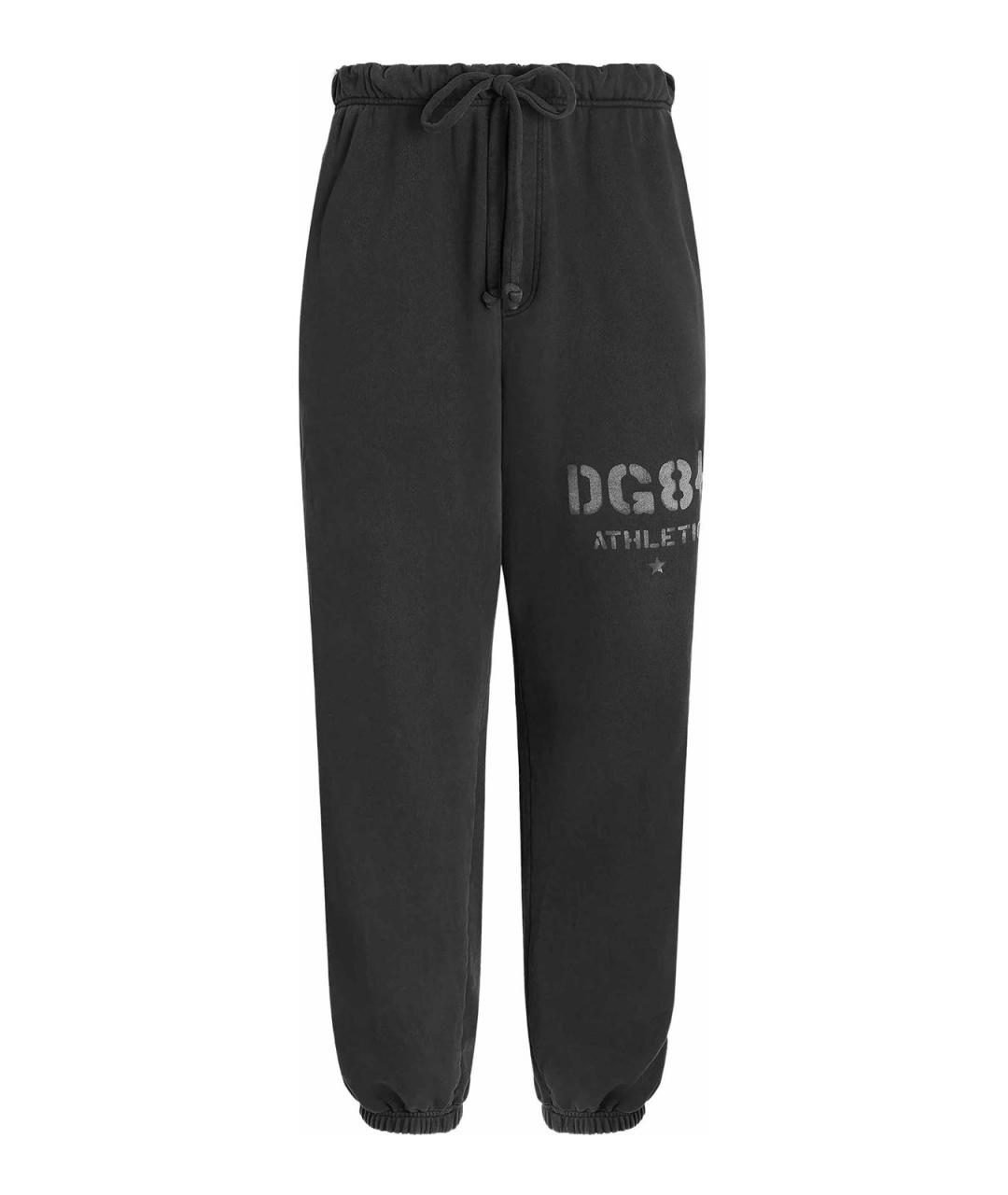 DOLCE&GABBANA Черные хлопковые повседневные брюки, фото 1