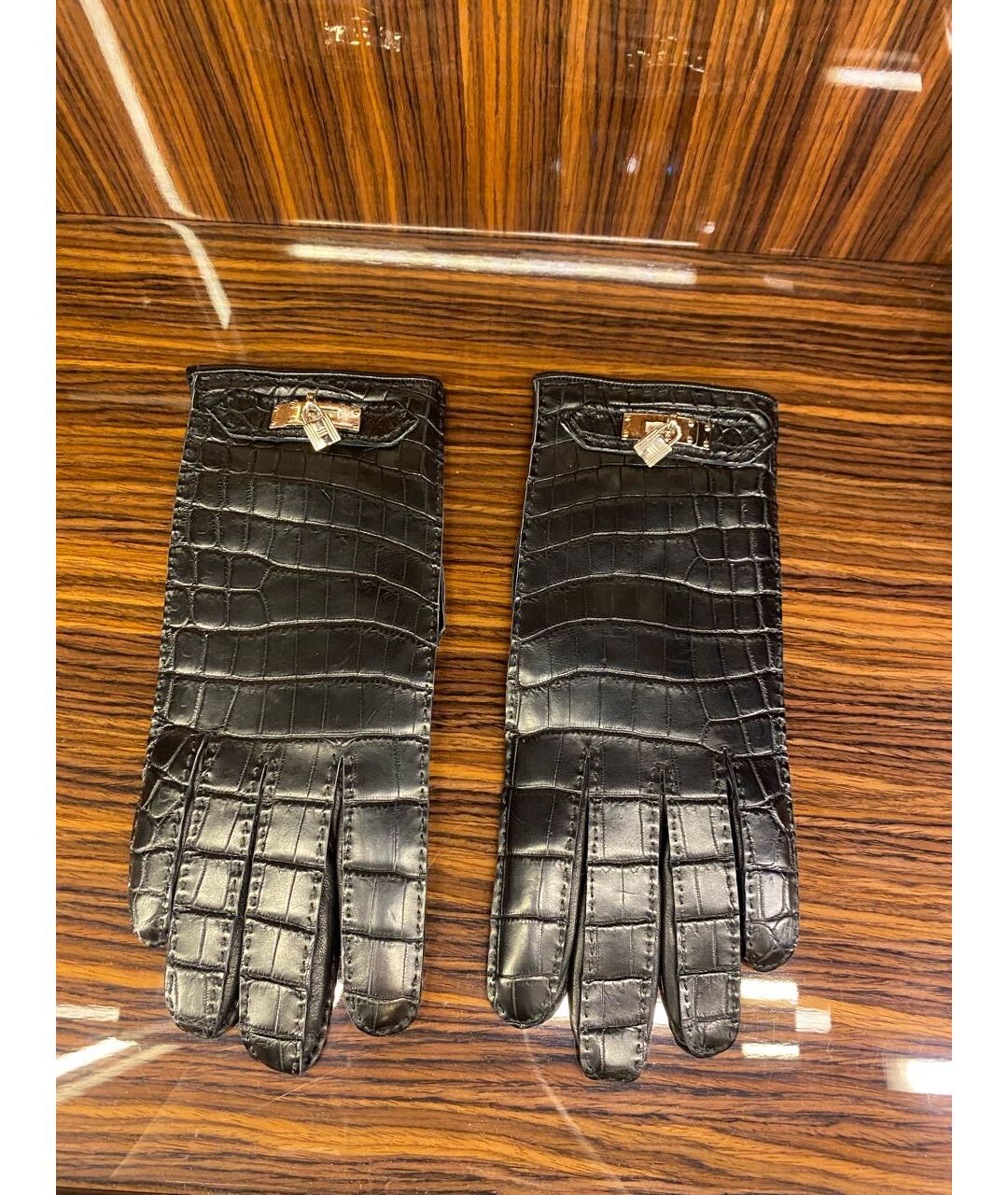 HERMES PRE-OWNED Черные перчатки, фото 8