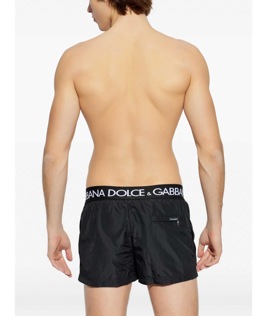 DOLCE&GABBANA Черные полиэстеровые шорты, фото 3