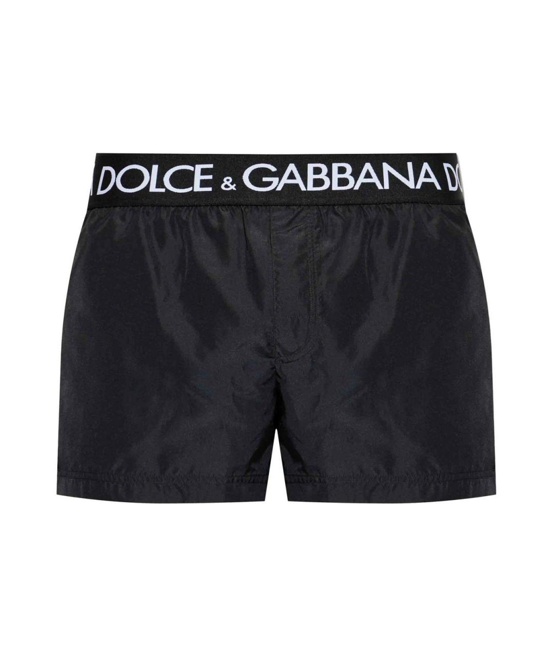 DOLCE&GABBANA Черные полиэстеровые шорты, фото 1