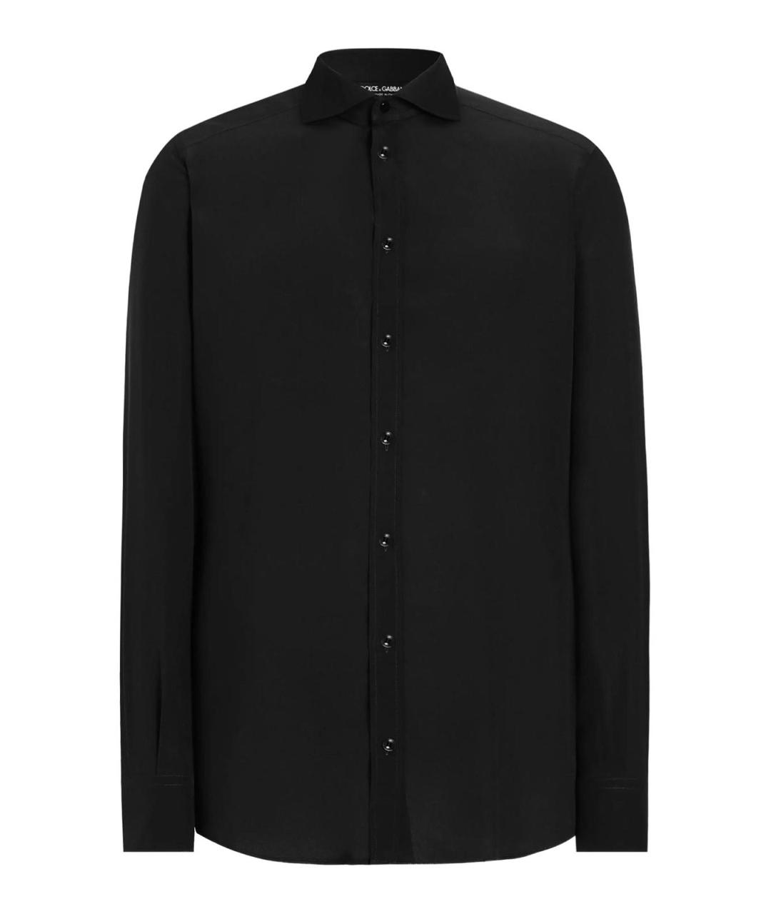 DOLCE&GABBANA Черная хлопковая классическая рубашка, фото 1