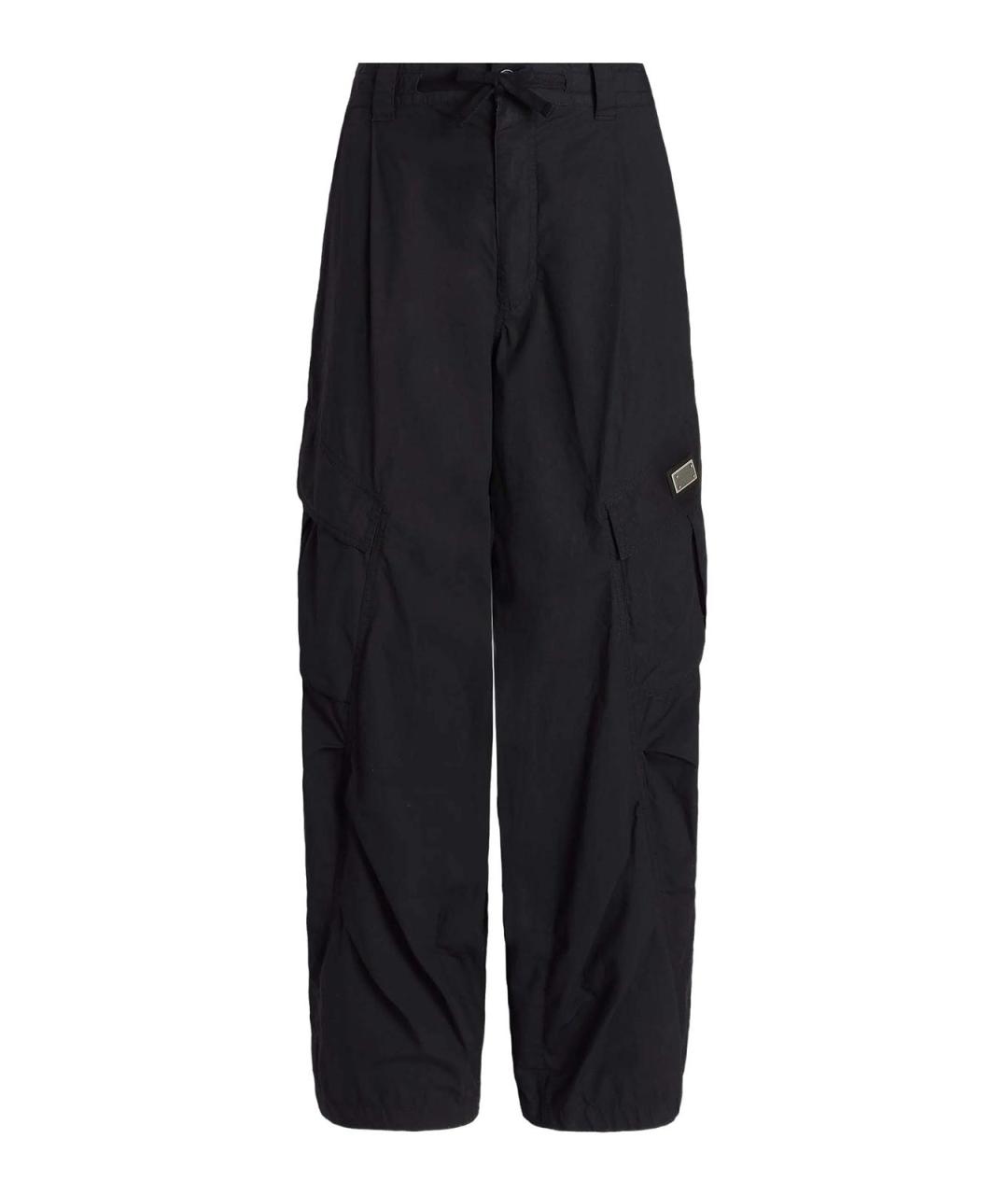 DOLCE&GABBANA Черные хлопковые повседневные брюки, фото 1