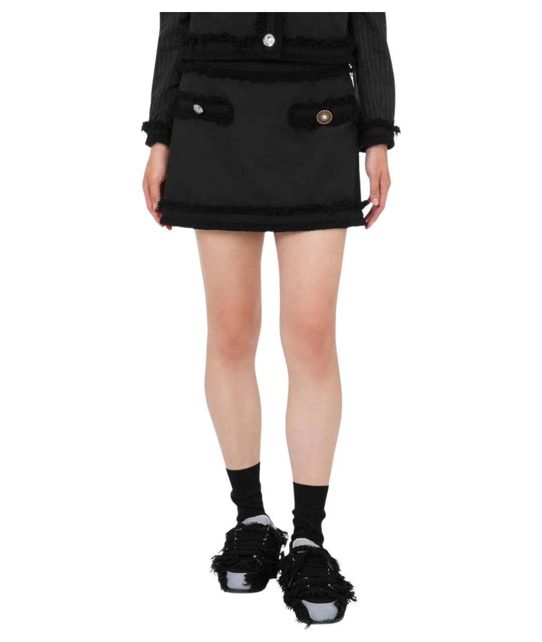 MOSCHINO Черная шерстяная юбка миди, фото 3