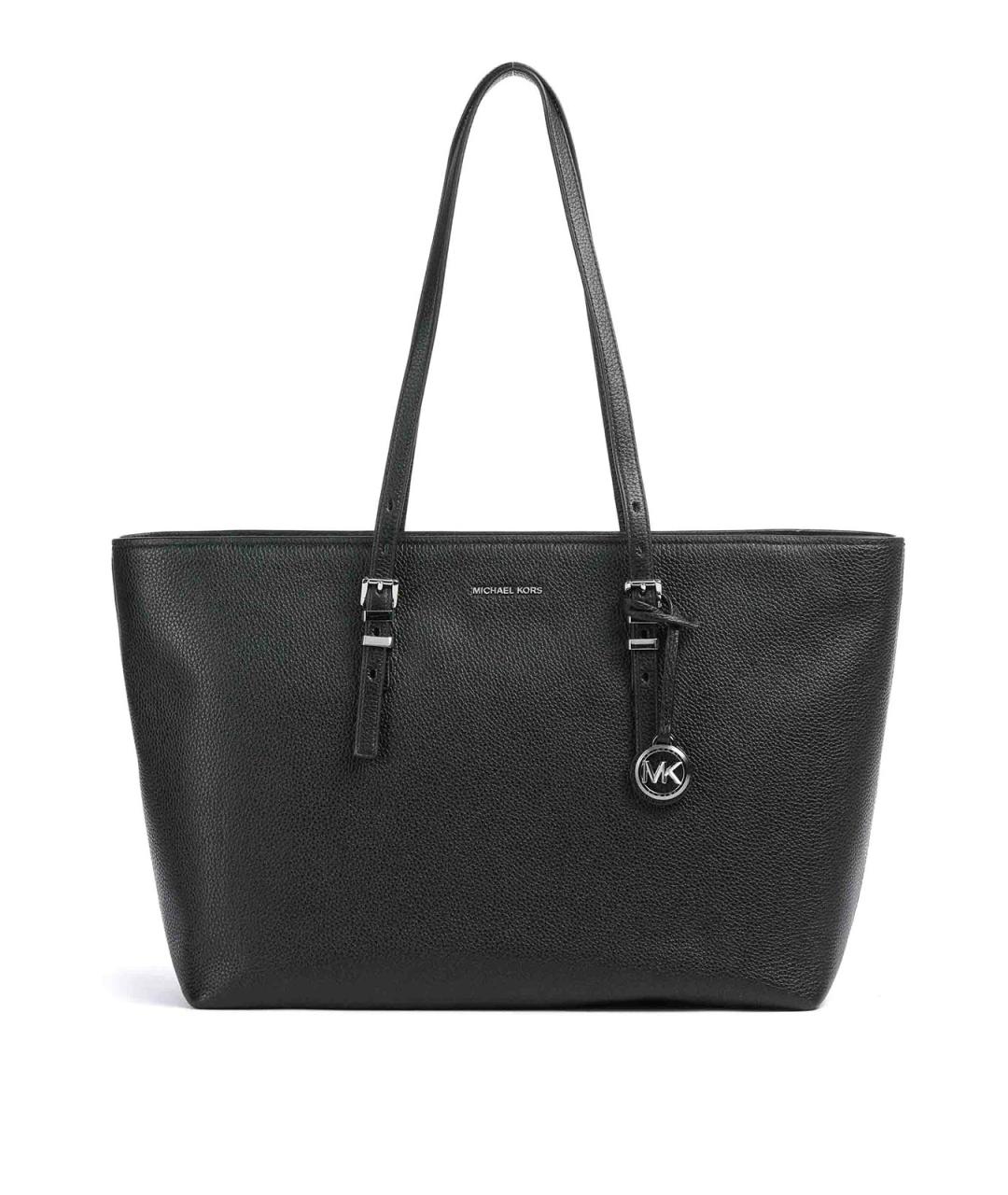 MICHAEL KORS Черная кожаная сумка тоут, фото 1