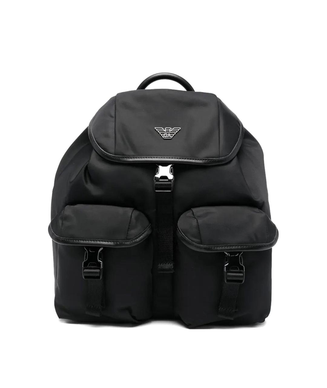 EMPORIO ARMANI Черный синтетический рюкзак, фото 1