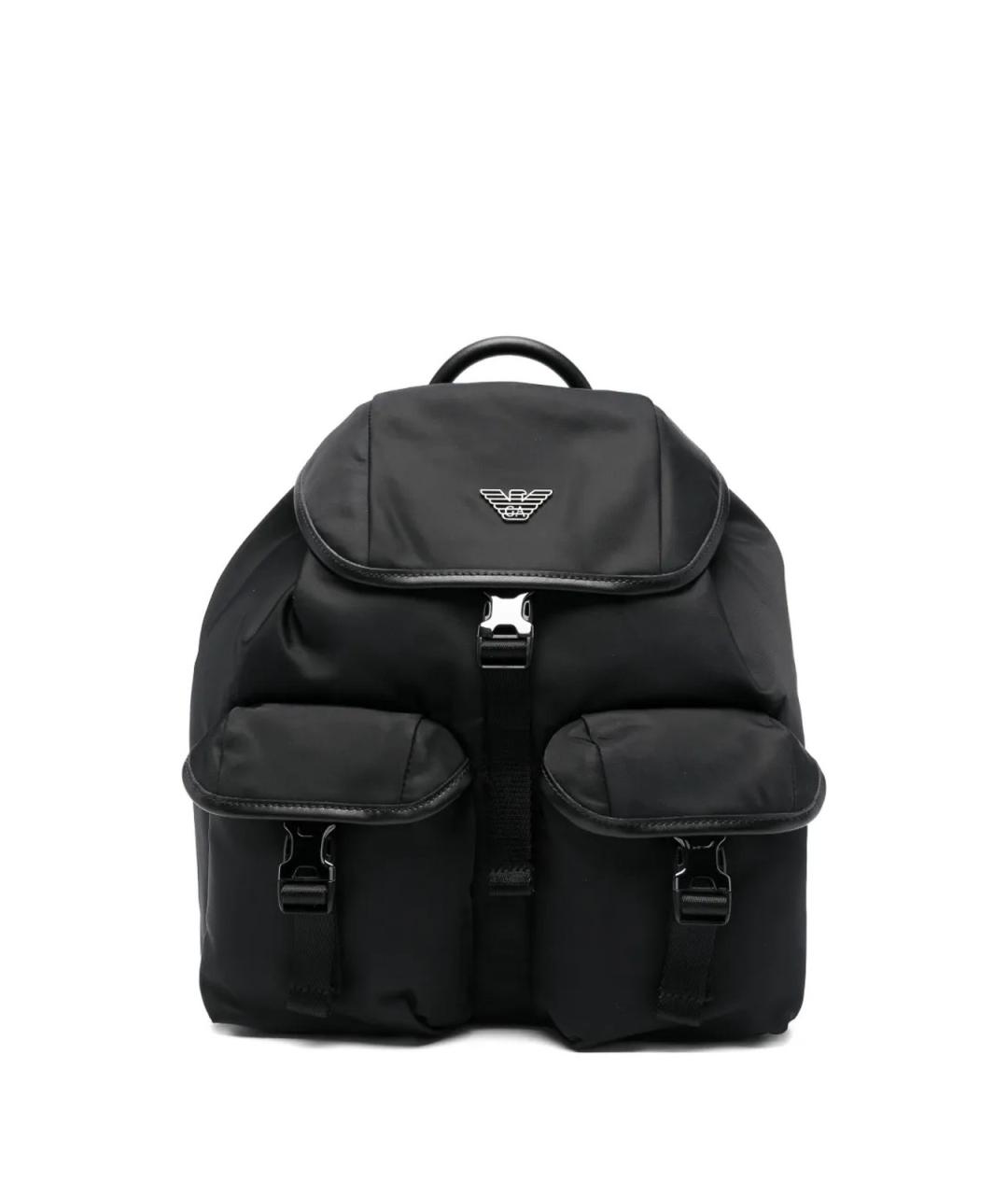 EMPORIO ARMANI Черный синтетический рюкзак, фото 2