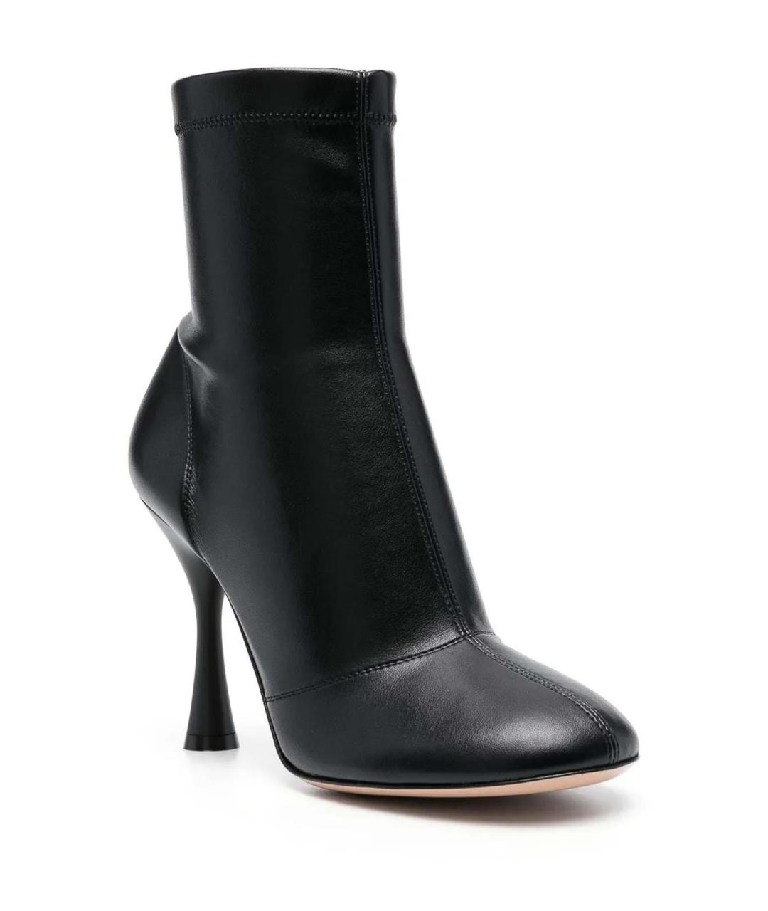 GIANVITO ROSSI Черные кожаные ботильоны, фото 2