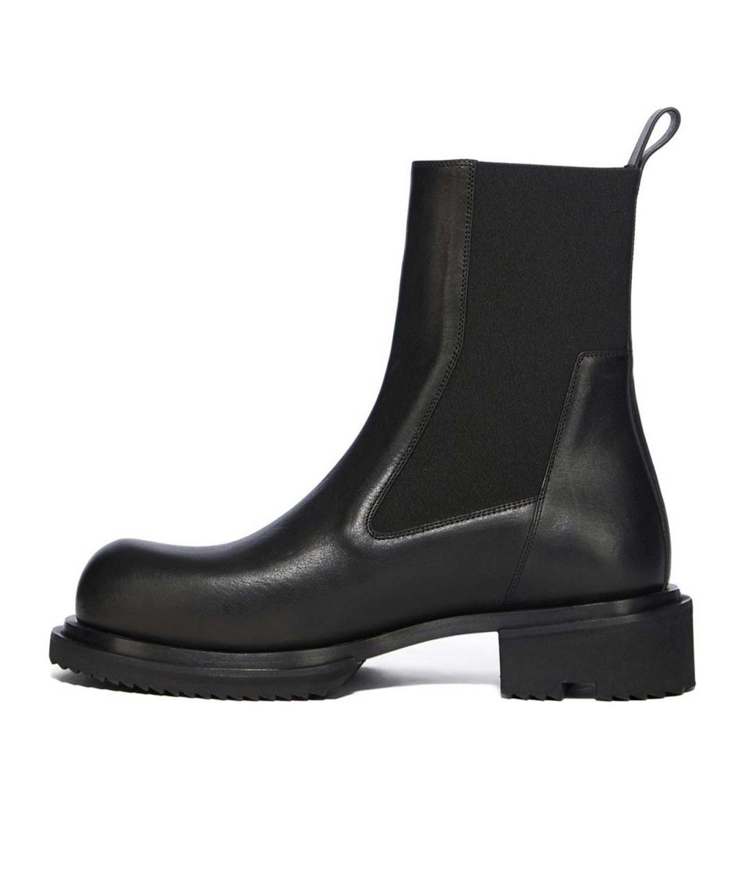RICK OWENS Черные кожаные полусапоги, фото 3