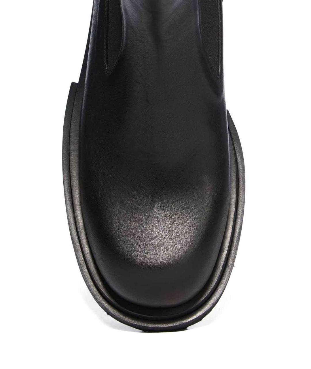 RICK OWENS Черные кожаные полусапоги, фото 5