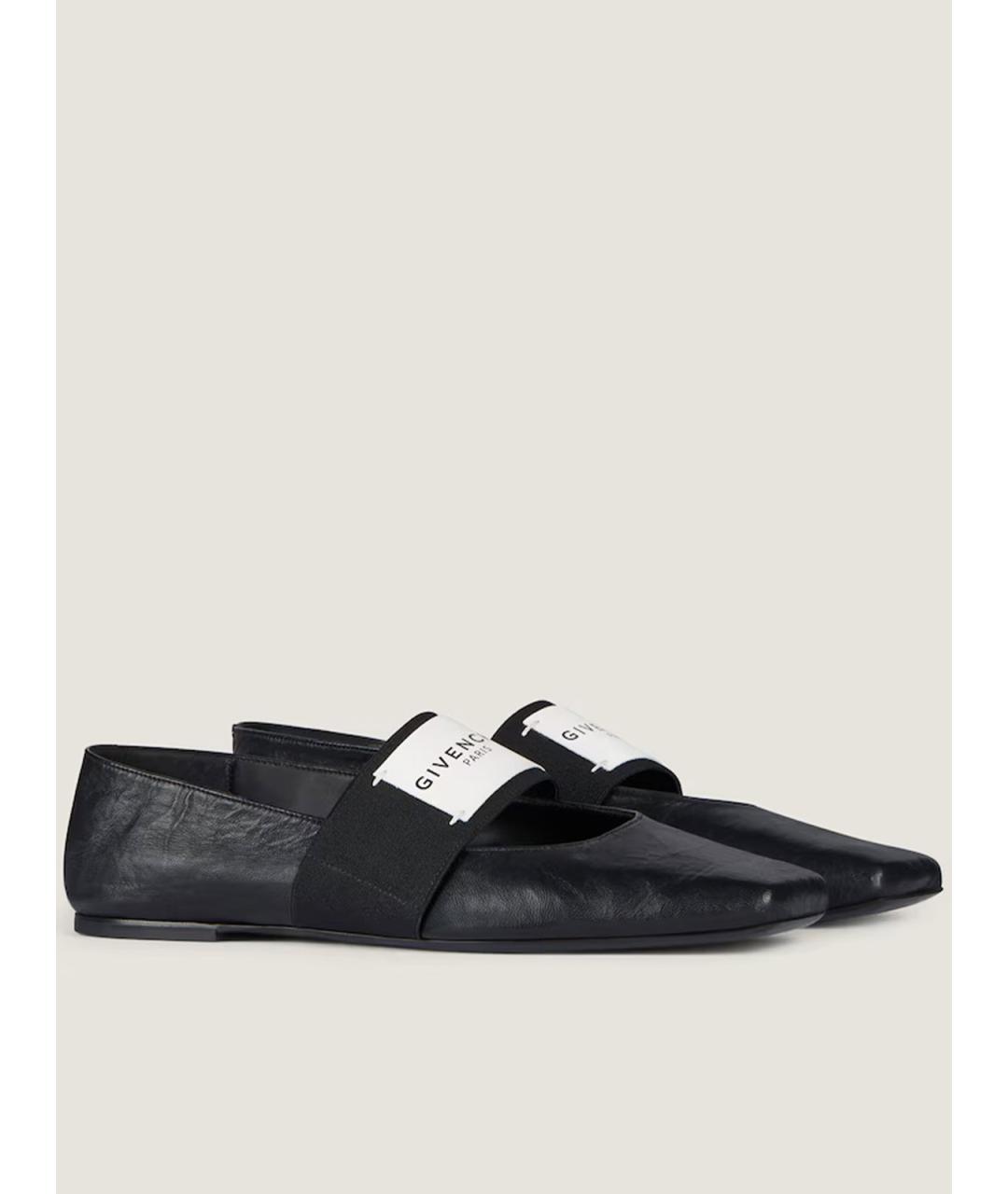 GIVENCHY Черные кожаные балетки, фото 2