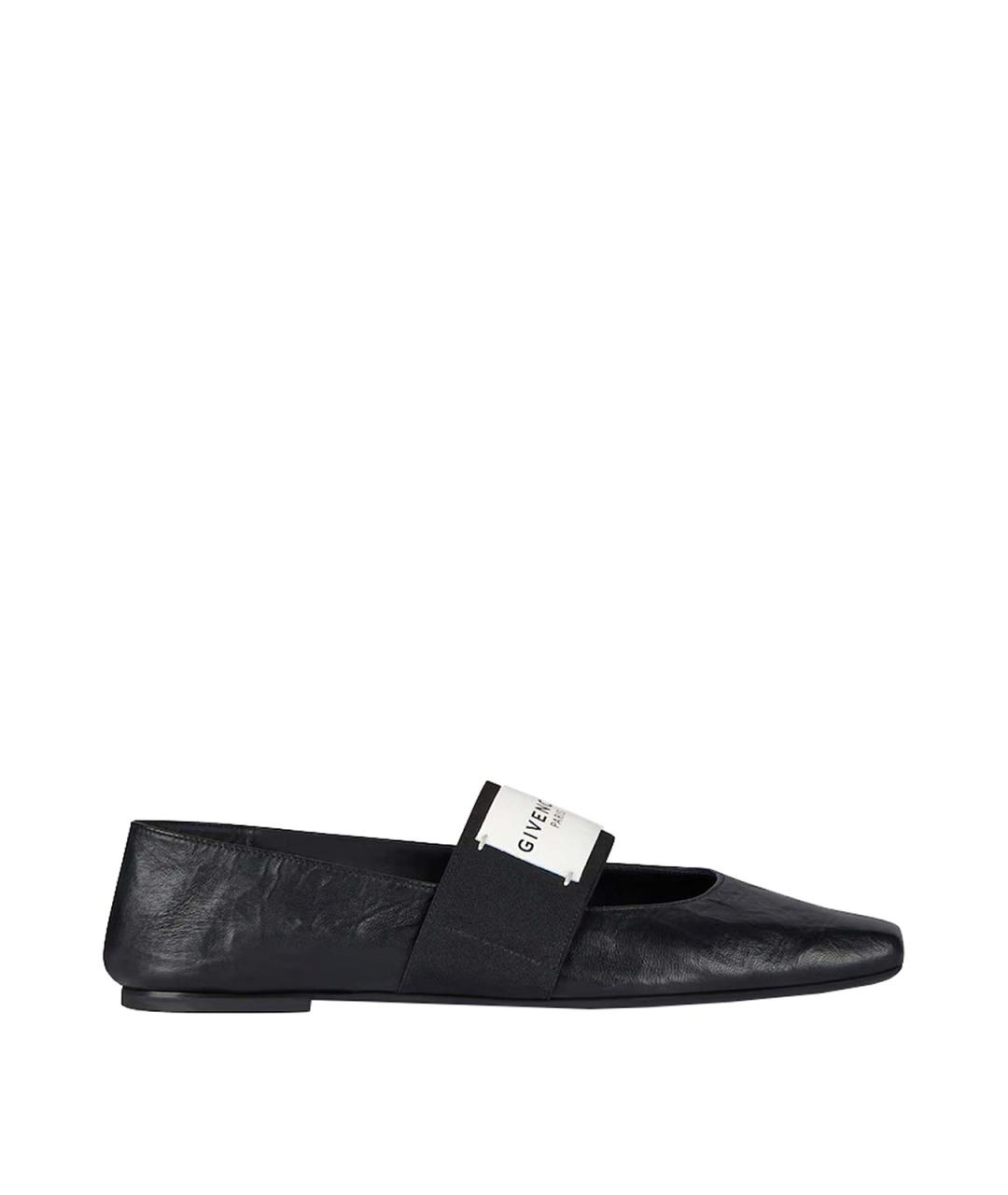 GIVENCHY Черные кожаные балетки, фото 1
