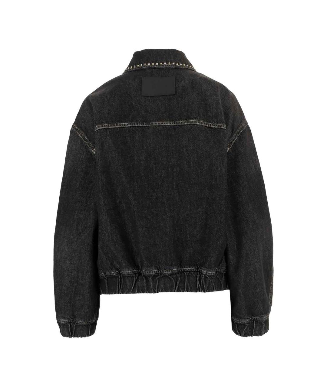 VERSACE Черная хлопковая куртка, фото 2