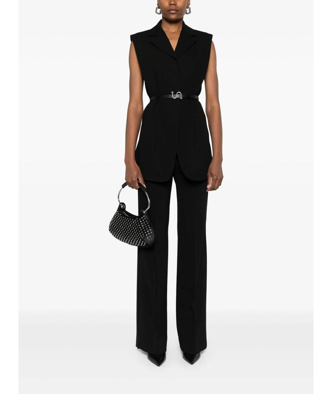 SPORTMAX Черные прямые брюки, фото 2