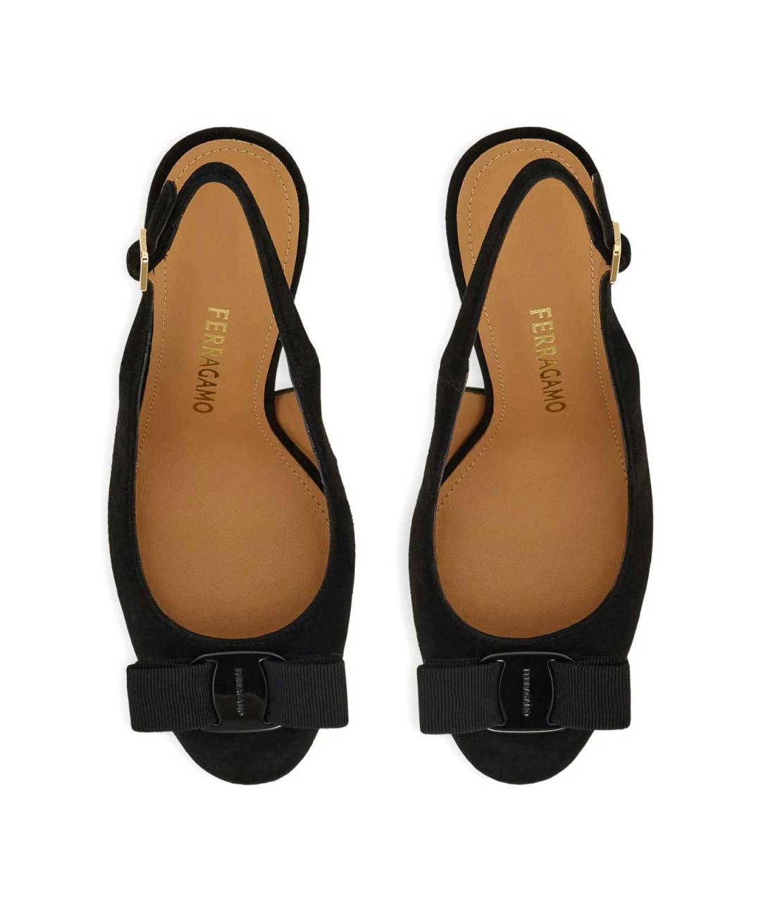 FERRAGAMO Черные кожаные туфли, фото 4