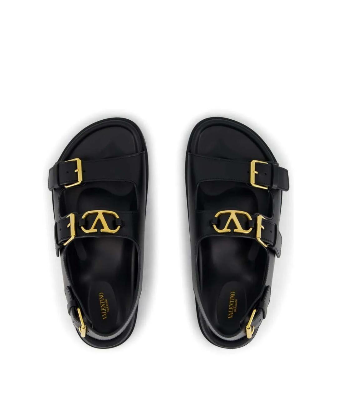 VALENTINO Черные резиновые босоножки, фото 5