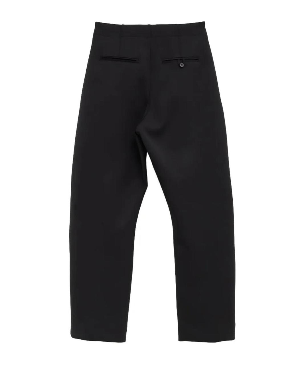 JACQUEMUS Черные хлопковые повседневные брюки, фото 2