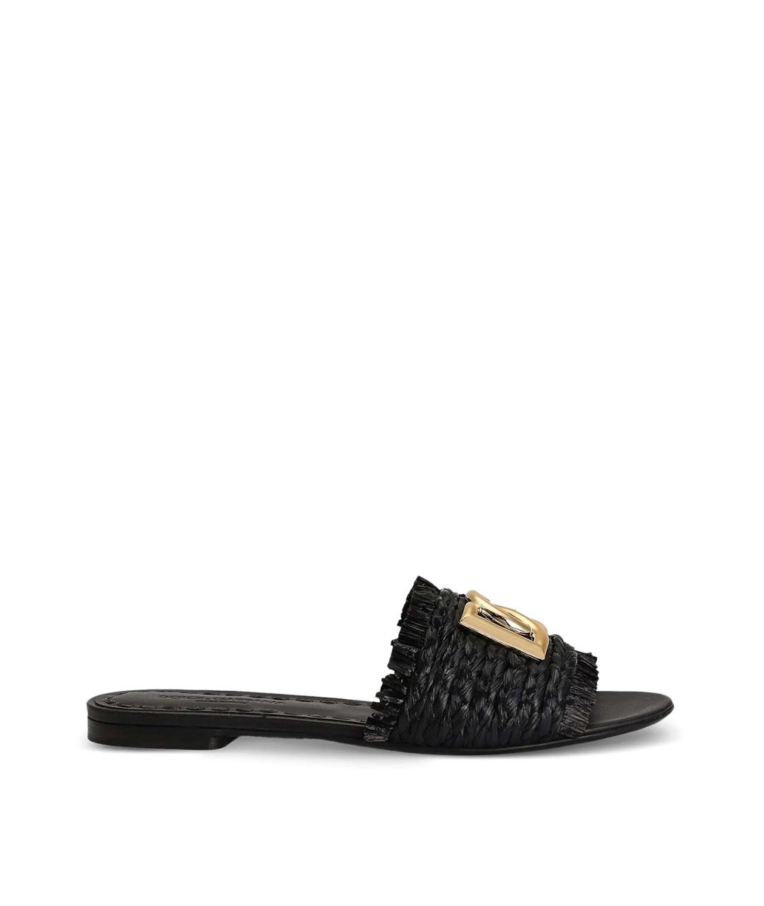 DOLCE&GABBANA Черные шлепанцы, фото 1