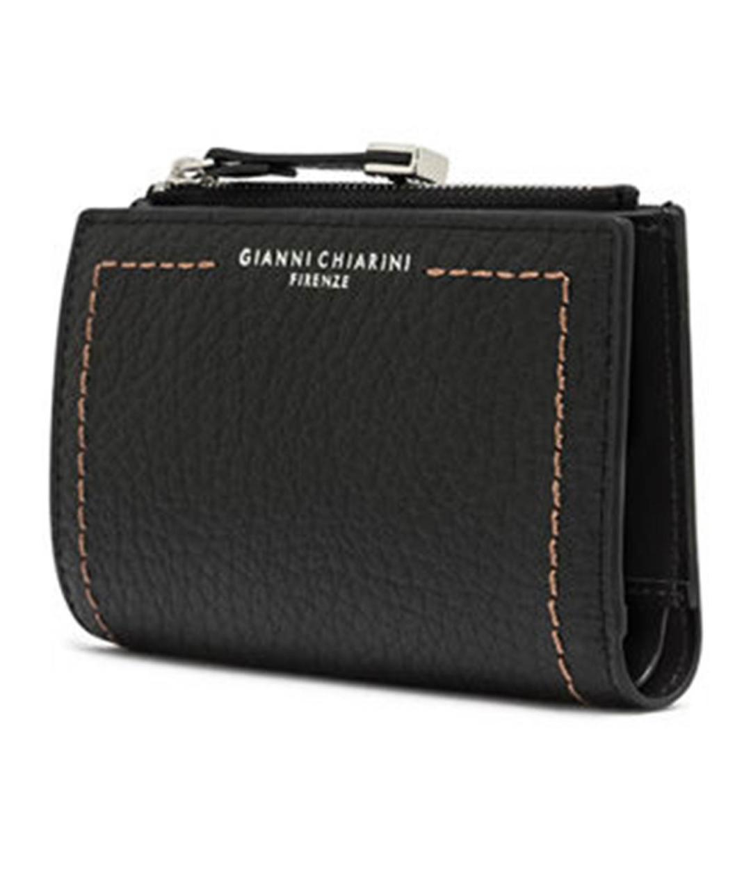 Gianni Chiarini Черный кожаный кошелек, фото 3