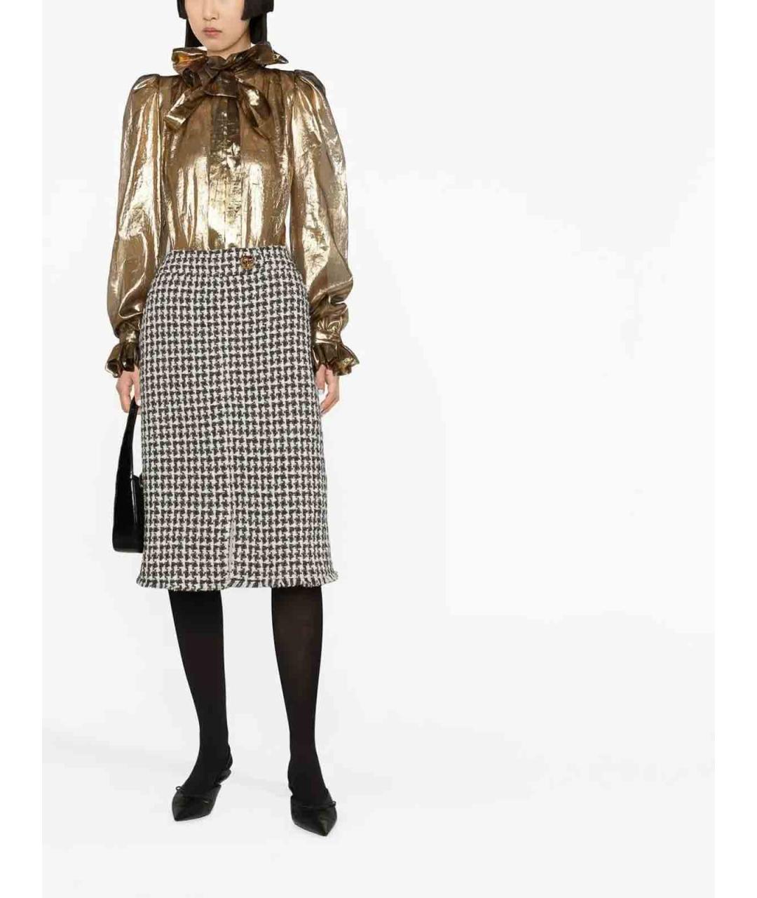 LANVIN Черная шерстяная юбка миди, фото 2