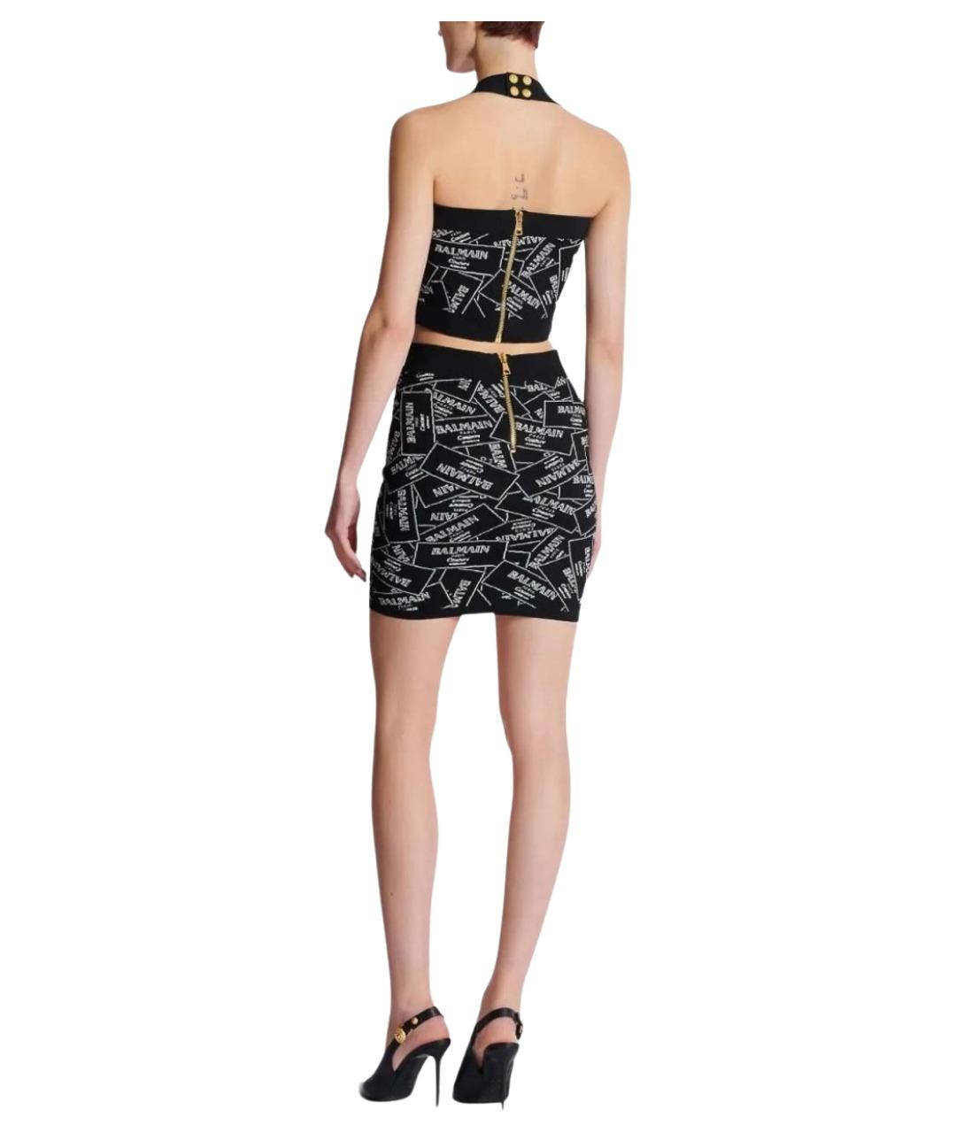 BALMAIN Черная майка, фото 4