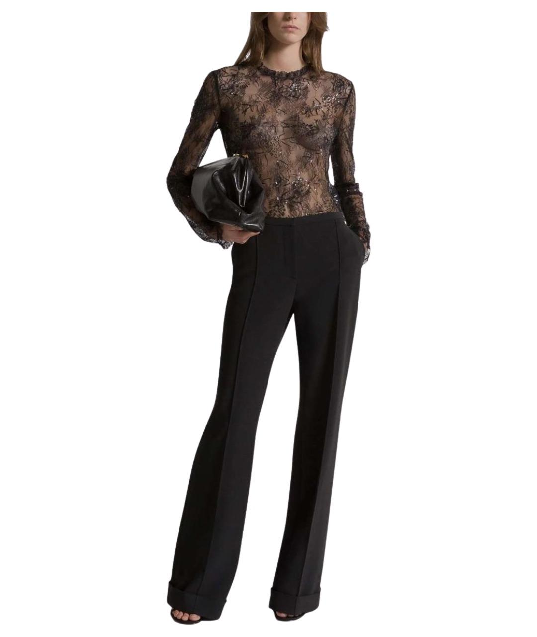 ALBERTA FERRETTI Черные вискозные прямые брюки, фото 2