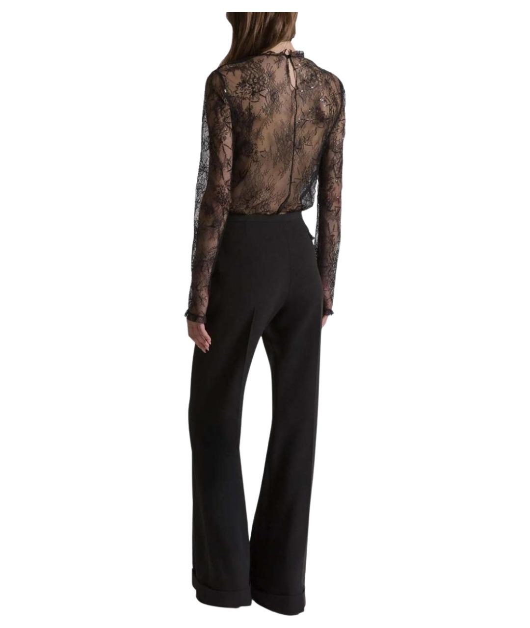 ALBERTA FERRETTI Черные вискозные прямые брюки, фото 3
