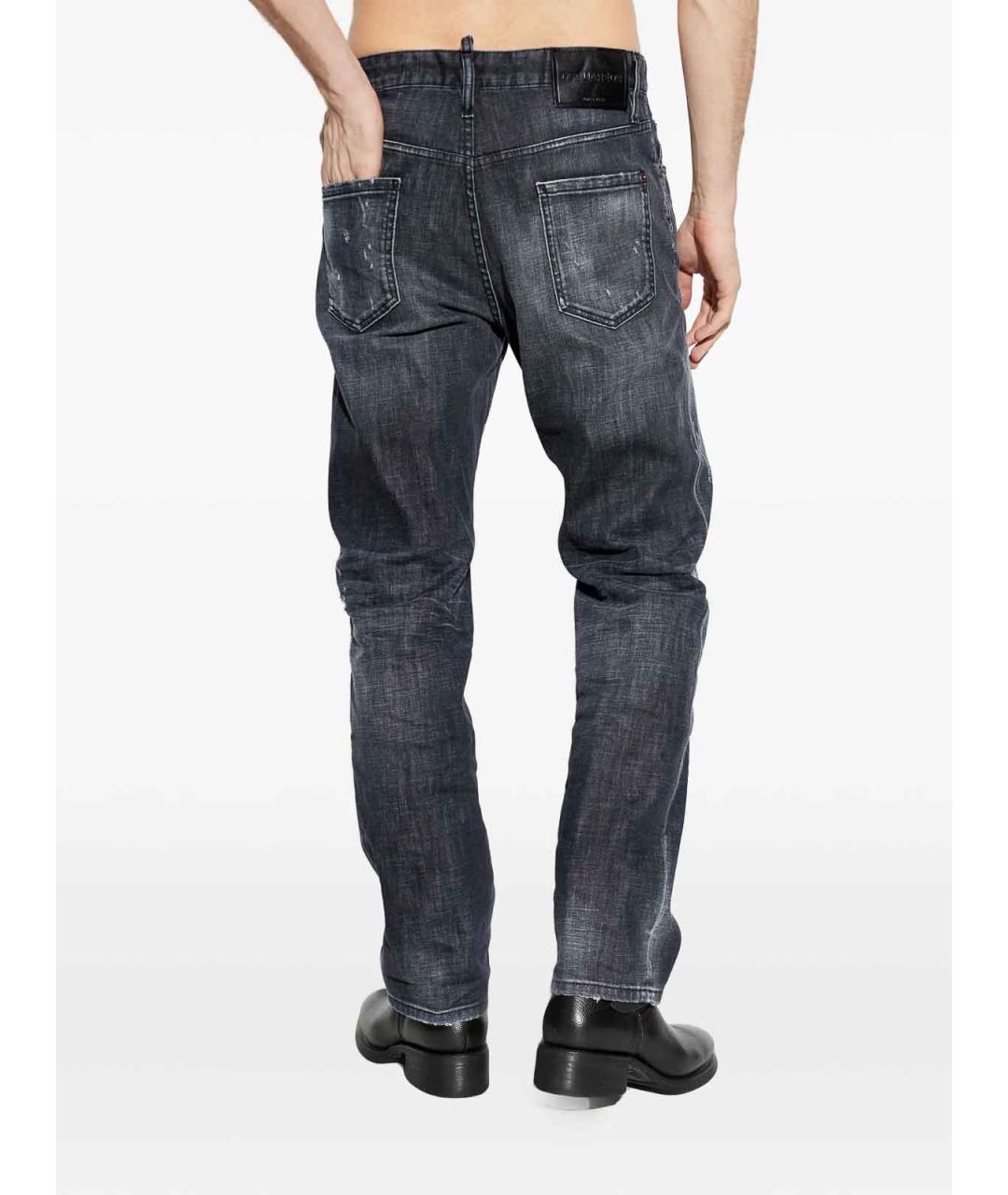 DSQUARED2 Серые хлопковые прямые джинсы, фото 4