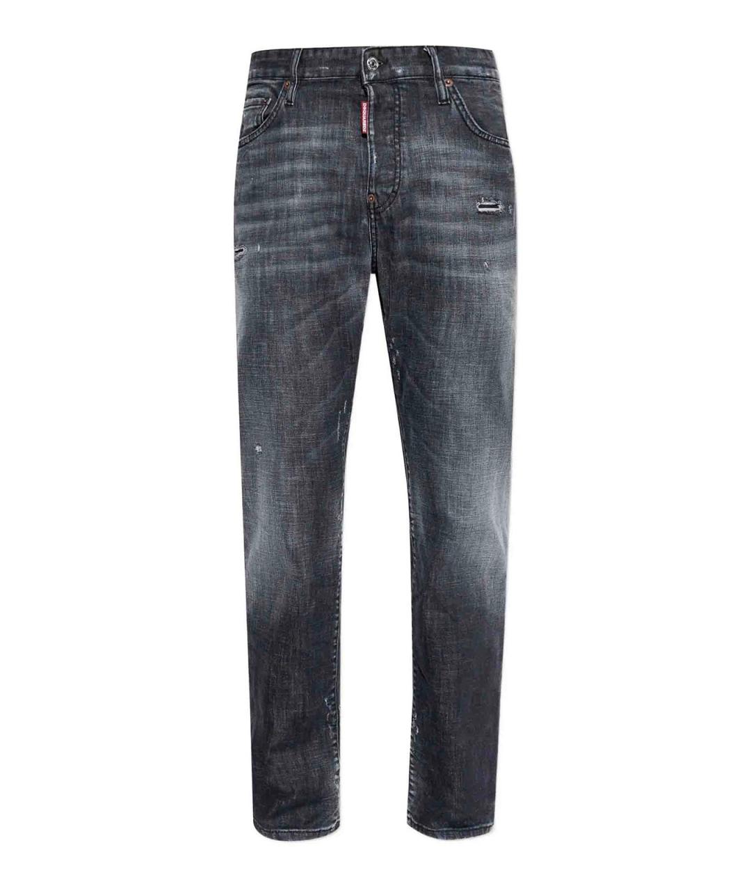 DSQUARED2 Серые хлопковые прямые джинсы, фото 1
