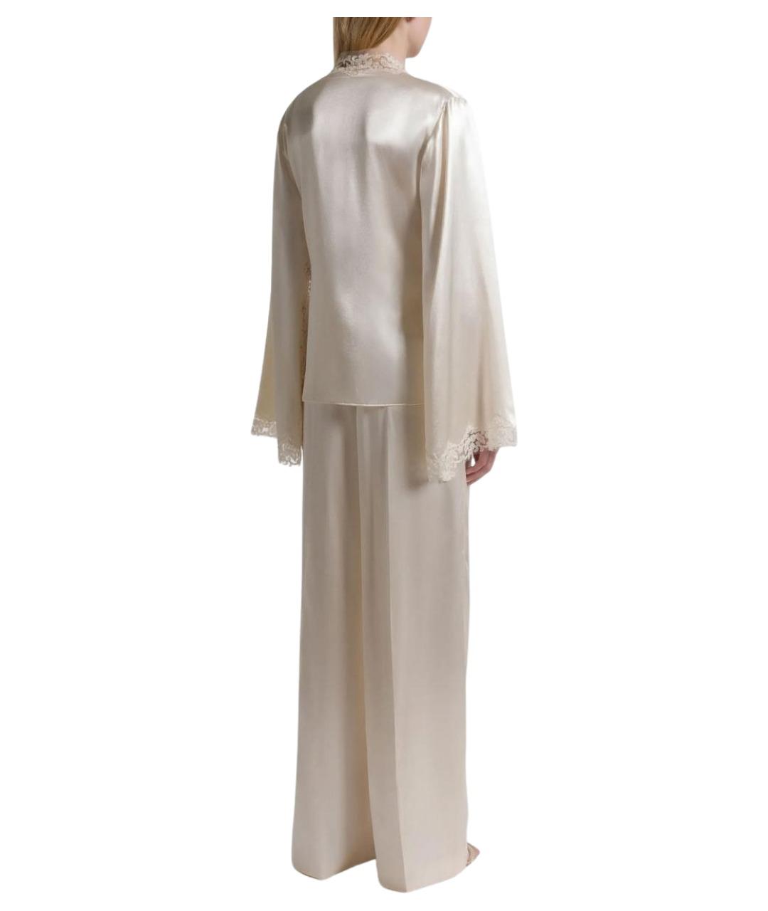 ALBERTA FERRETTI Белые вискозные брюки широкие, фото 3
