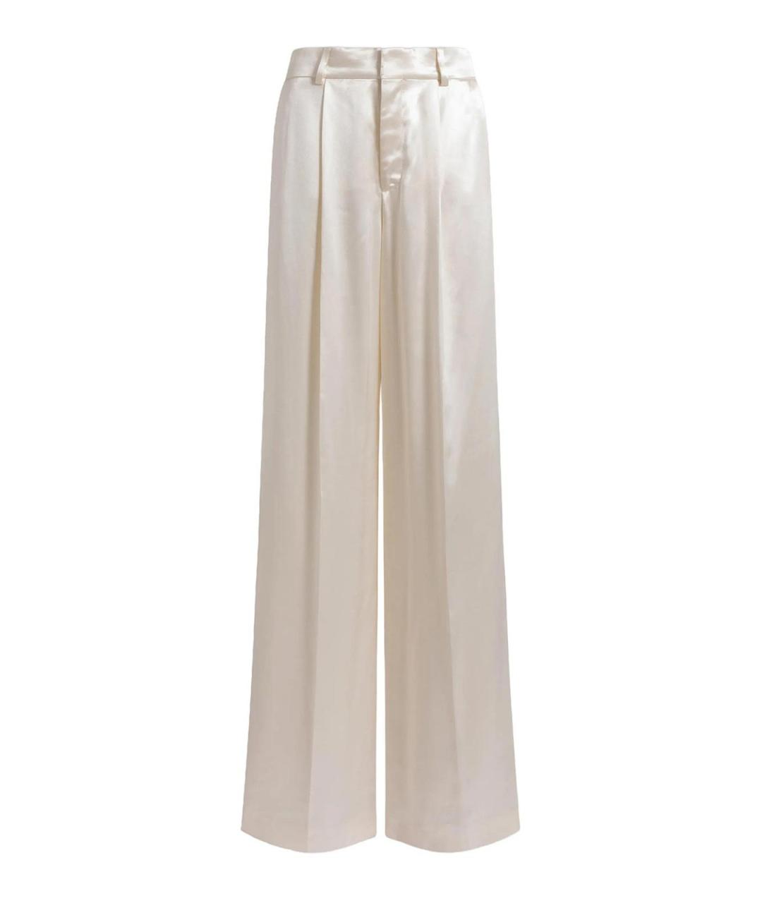 ALBERTA FERRETTI Белые вискозные брюки широкие, фото 1