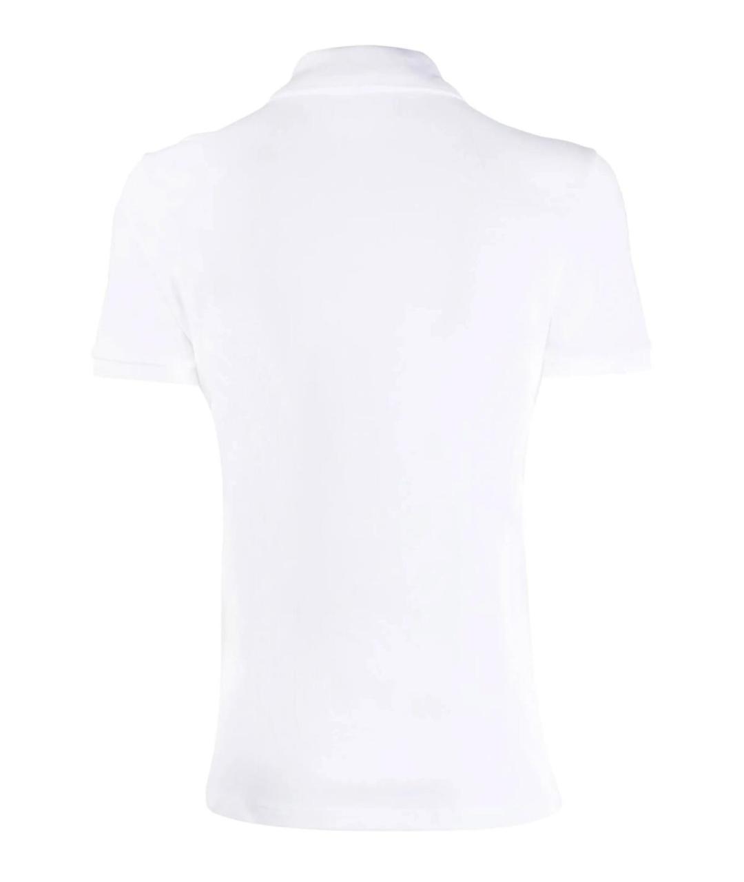 LACOSTE Белая хлопковая футболка, фото 2