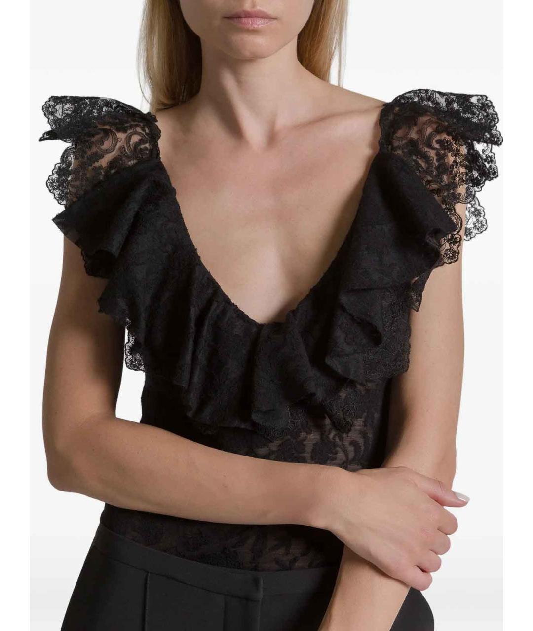 ALBERTA FERRETTI Черная шерстяная майка, фото 4