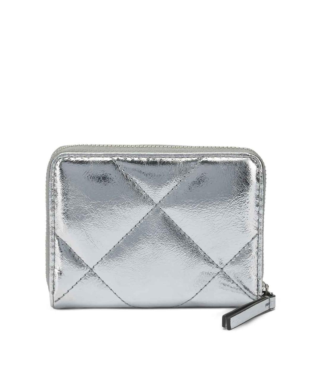 TORY BURCH Серебряный кожаный кошелек, фото 2