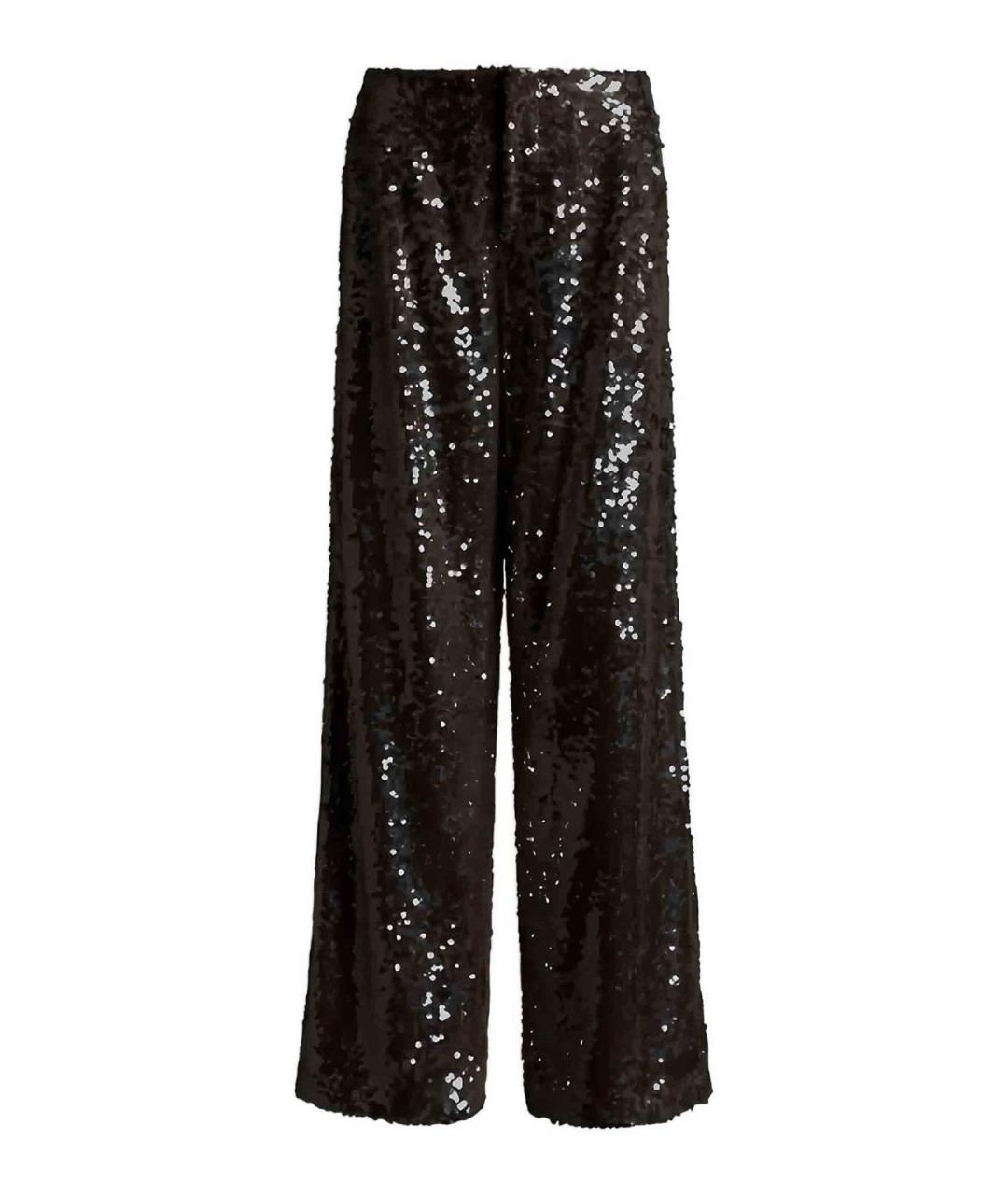 ALBERTA FERRETTI Черные полиэстеровые брюки широкие, фото 1