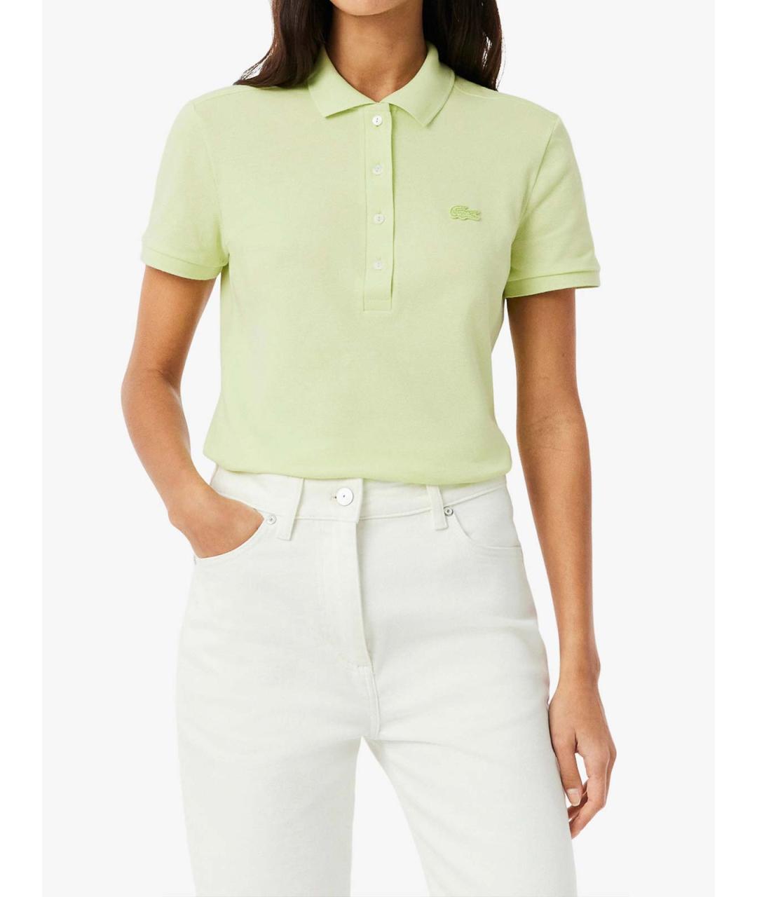 LACOSTE Зеленая хлопковая футболка, фото 2