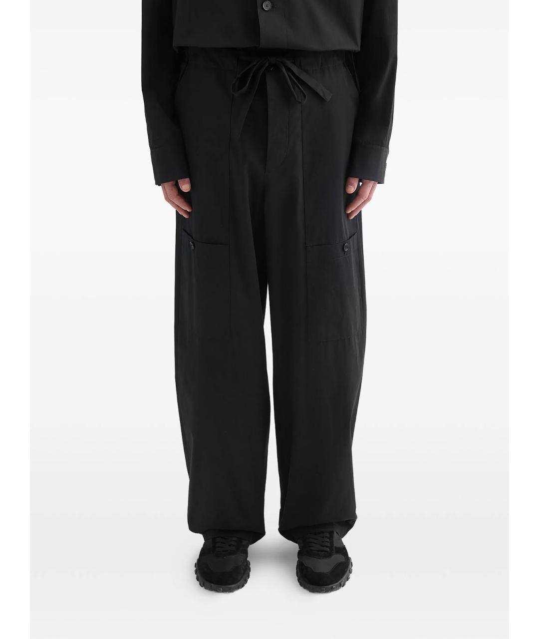 JIL SANDER Черные повседневные брюки, фото 2