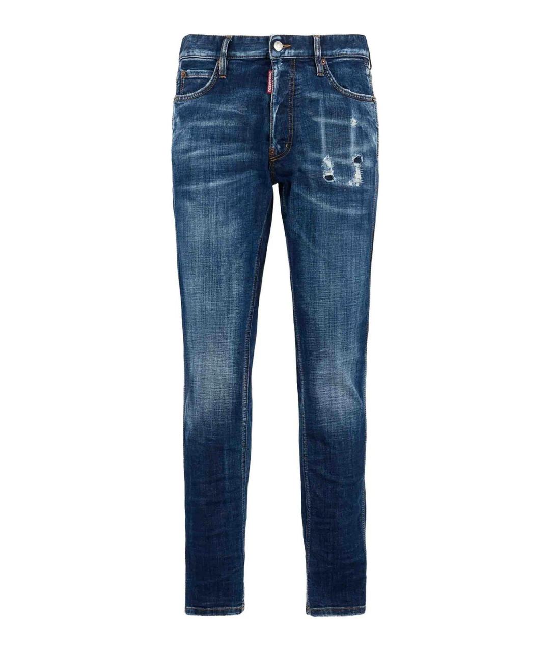 DSQUARED2 Синие хлопковые джинсы скинни, фото 1