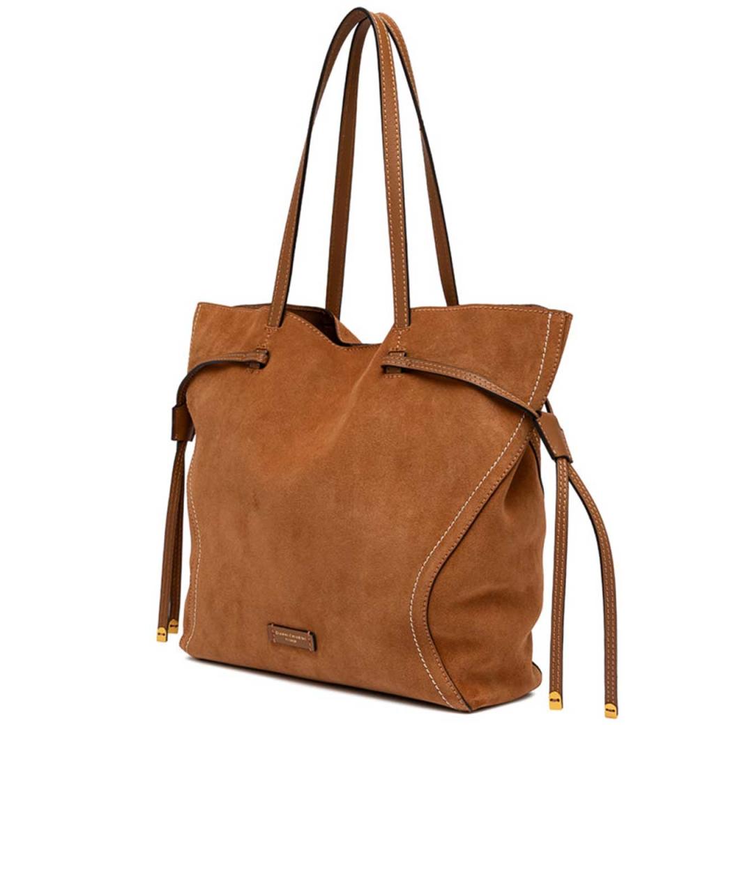 Gianni Chiarini Бежевая кожаная сумка через плечо, фото 3