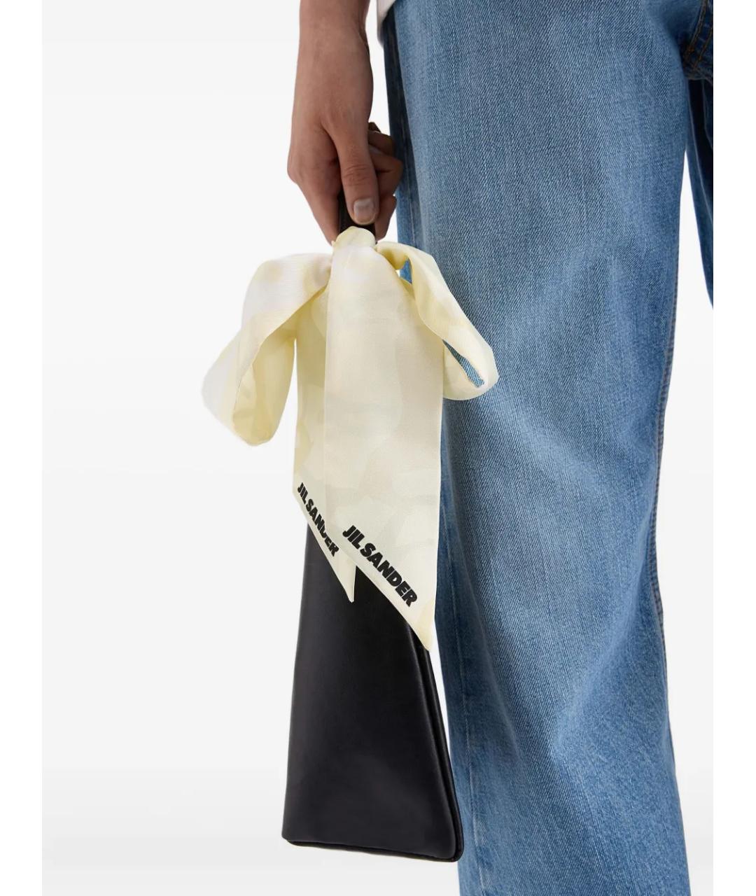 JIL SANDER Белый шелковый платок, фото 2