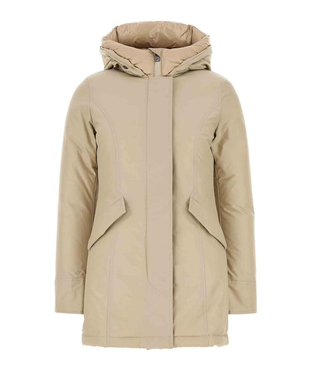 WOOLRICH Бежевая хлопковая парка, фото 1