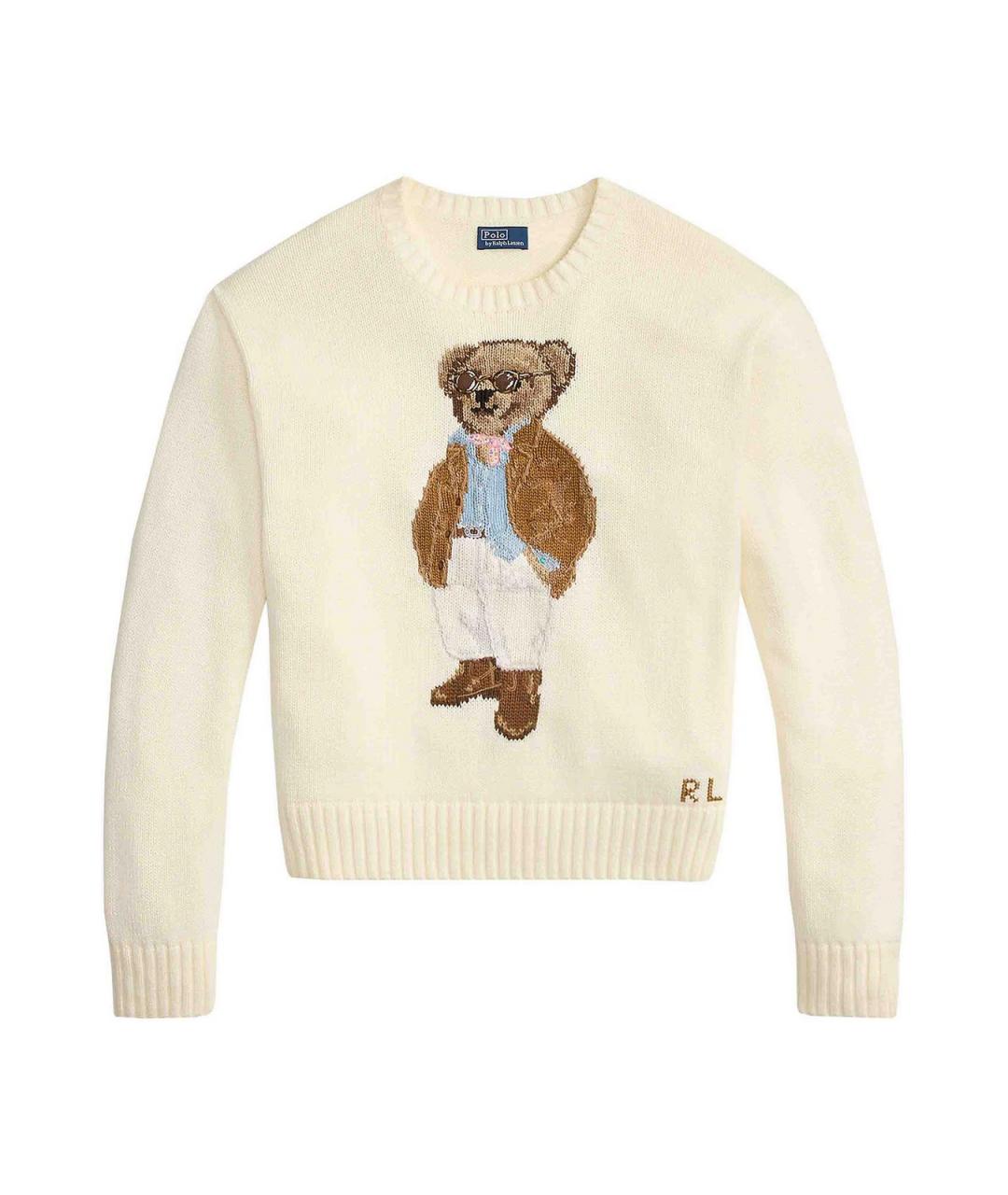 POLO RALPH LAUREN Бежевый хлопковый джемпер / свитер, фото 1
