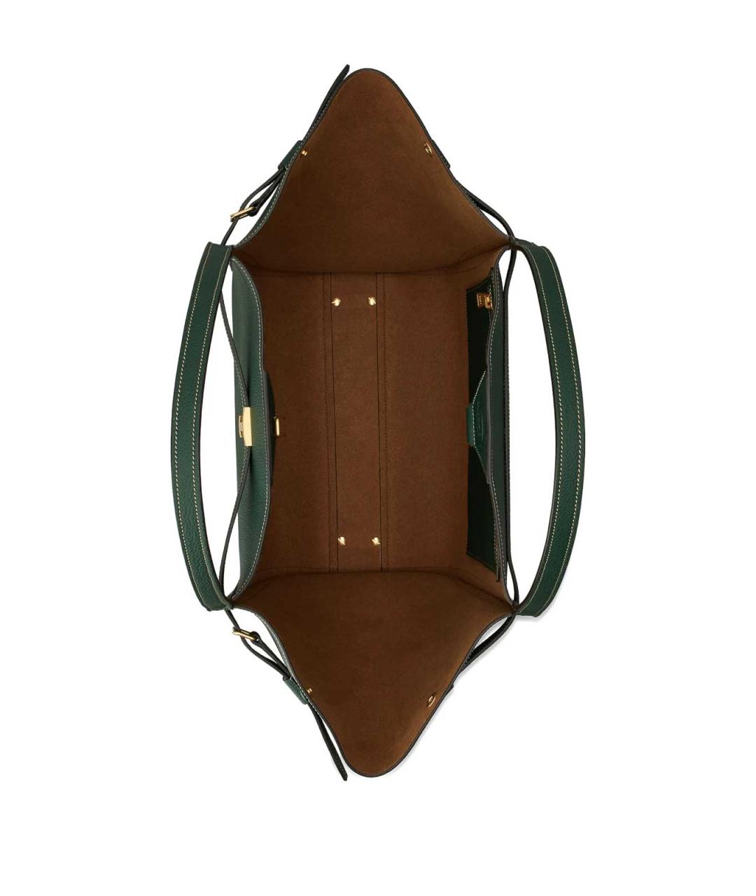 TOD'S Зеленая кожаная сумка тоут, фото 5