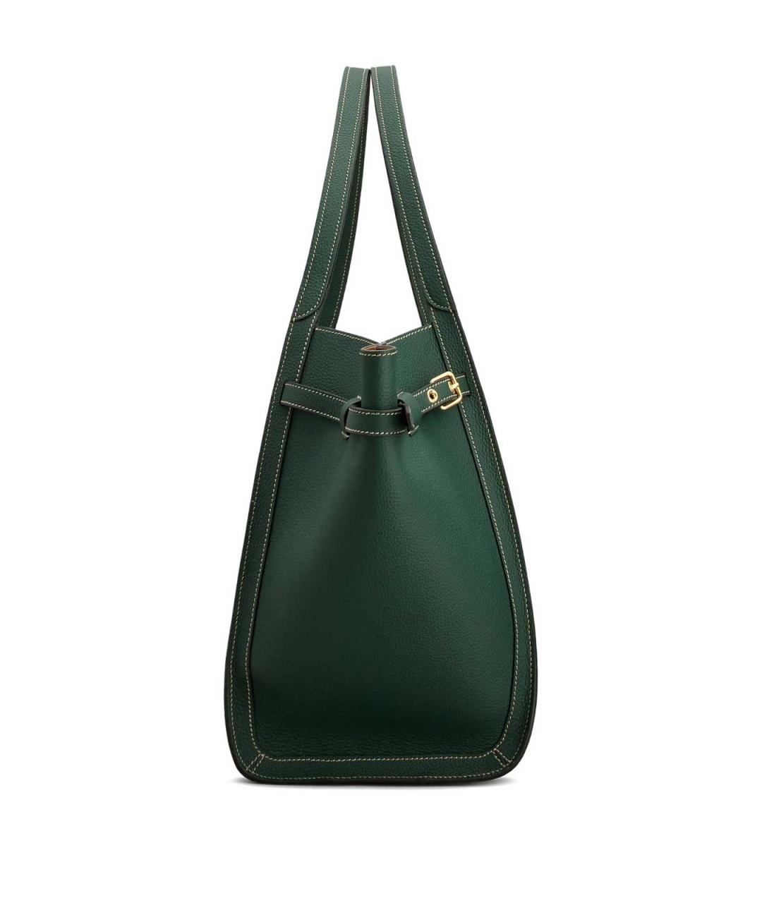 TOD'S Зеленая кожаная сумка тоут, фото 3