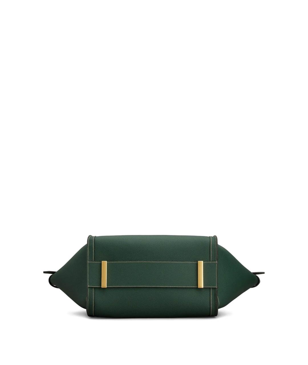 TOD'S Зеленая кожаная сумка тоут, фото 4