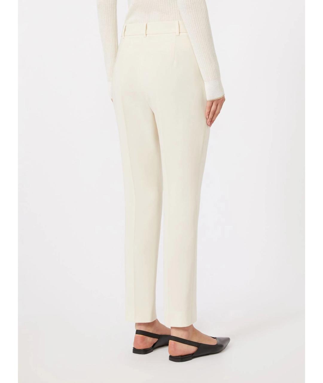 MAX MARA Белые брюки узкие, фото 3