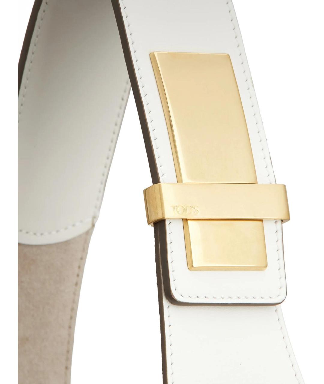 TOD'S Белая кожаная сумка через плечо, фото 7