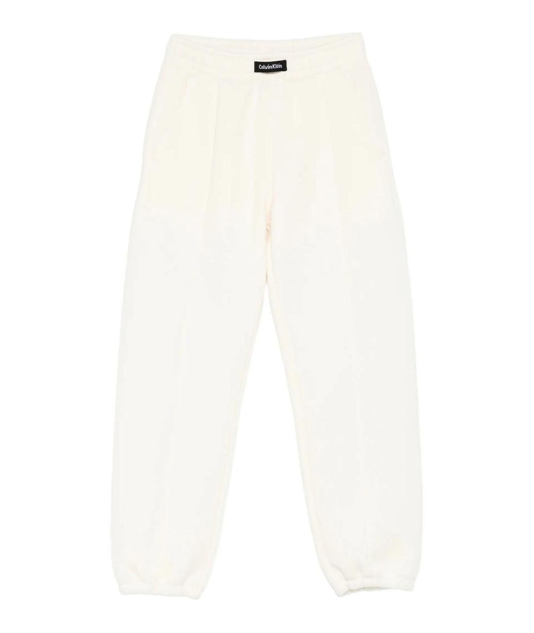 CALVIN KLEIN Белые прямые брюки, фото 1