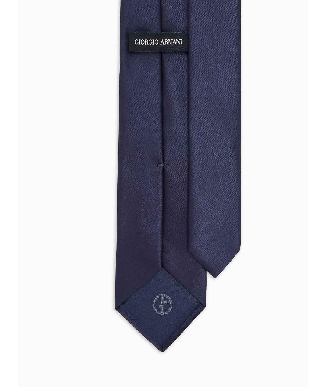 GIORGIO ARMANI Черный шелковый галстук, фото 2